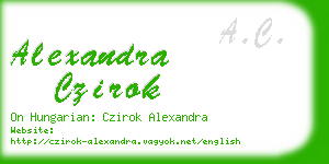 alexandra czirok business card